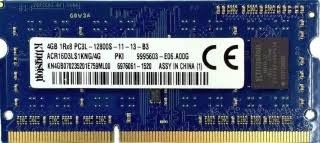 رم لپ تاپ کینگستون مدل DDR3 PC3L-12800S 1600MHz ظرفیت 4 گیگابایت